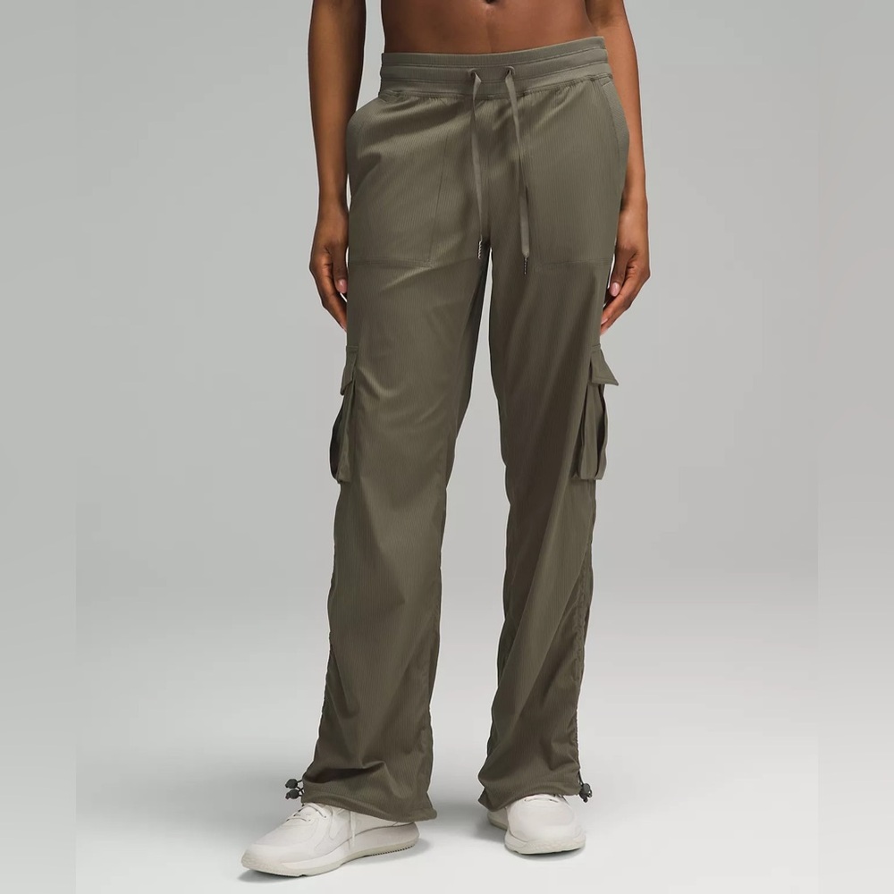 LuluLemon Dance Studio Relaxed-Fit Mid-Rise Cargo Pant in Army Green